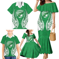Manawatu 2026 Rugby Custom Family Matching Mermaid Dress and Hawaiian Shirt NZ Maori Silver Fern