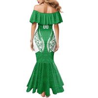 Manawatu 2026 Rugby Custom Family Matching Mermaid Dress and Hawaiian Shirt NZ Maori Silver Fern