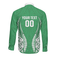 Manawatu 2026 Rugby Custom Long Sleeve Button Shirt NZ Maori Silver Fern LT14 - Polynesian Pride