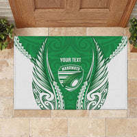 Manawatu 2026 Rugby Custom Rubber Doormat NZ Maori Silver Fern