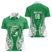 Manawatu 2026 Rugby Custom Women Polo Shirt NZ Maori Silver Fern