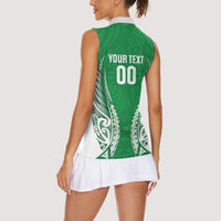 Manawatu 2026 Rugby Custom Women Sleeveless Polo Shirt NZ Maori Silver Fern