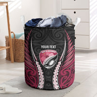 North Harbour 2026 Rugby Custom Laundry Basket NZ Maori Silver Fern