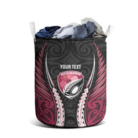 North Harbour 2026 Rugby Custom Laundry Basket NZ Maori Silver Fern