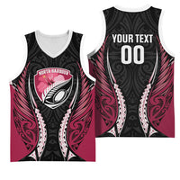 North Harbour 2026 Rugby Custom Basketball Jersey NZ Maori Silver Fern