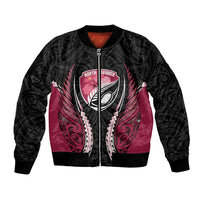 North Harbour 2026 Rugby Custom Bomber Jacket NZ Maori Silver Fern