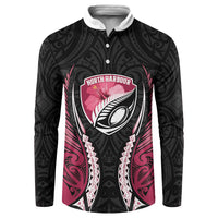 North Harbour 2026 Rugby Custom Button Sweatshirt NZ Maori Silver Fern