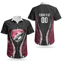 North Harbour 2026 Rugby Custom Couples Matching Long Sleeve Bodycon Dress and Hawaiian Shirt NZ Maori Silver Fern LT14 - Polynesian Pride
