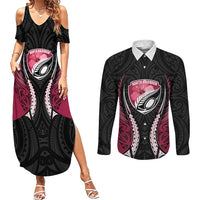 North Harbour 2026 Rugby Custom Couples Matching Summer Maxi Dress and Long Sleeve Button Shirt NZ Maori Silver Fern