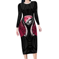North Harbour 2026 Rugby Custom Family Matching Long Sleeve Bodycon Dress and Hawaiian Shirt NZ Maori Silver Fern