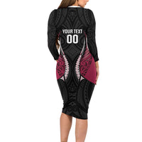 North Harbour 2026 Rugby Custom Family Matching Long Sleeve Bodycon Dress and Hawaiian Shirt NZ Maori Silver Fern