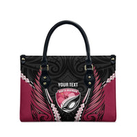 North Harbour 2026 Rugby Custom Leather Bag NZ Maori Silver Fern