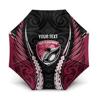 North Harbour 2026 Rugby Custom Umbrella NZ Maori Silver Fern