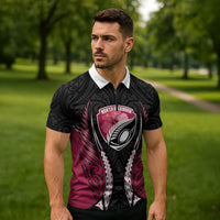 North Harbour 2026 Rugby Custom Zipper Polo Shirt NZ Maori Silver Fern LT14 - Polynesian Pride