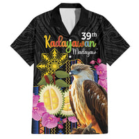 Kadayawan Philippines Family Matching Off The Shoulder Long Sleeve Dress and Hawaiian Shirt Filipino Eagle Happy 39th Anniversary LT14 Dad's Shirt - Short Sleeve Black - Polynesian Pride