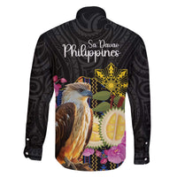 Kadayawan Philippines Family Matching Off The Shoulder Long Sleeve Dress and Hawaiian Shirt Filipino Eagle Happy 39th Anniversary LT14 - Polynesian Pride