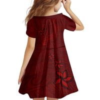 Oxblood Polynesia Family Matching Off The Shoulder Long Sleeve Dress and Hawaiian Shirt Hawaiian Tribal Hammerhead Shark Tattoo LT14 - Polynesian Pride