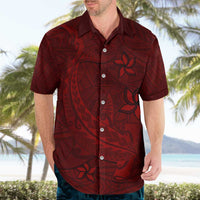 Oxblood Polynesia Hawaiian Shirt Hawaiian Tribal Hammerhead Shark Tattoo