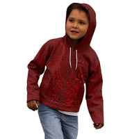 Oxblood Polynesia Kid Hoodie Hawaiian Tribal Hammerhead Shark Tattoo