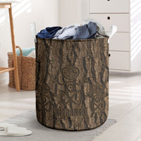 Kioranga Moriori New Zealand Laundry Basket Kopi Rakau Carving Art