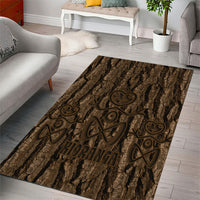 Kioranga Moriori New Zealand Area Rug Kopi Rakau Carving Art
