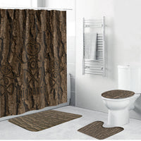 Kioranga Moriori New Zealand Bathroom Set Kopi Rakau Carving Art