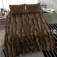Kioranga Moriori New Zealand Bedding Set Kopi Rakau Carving Art