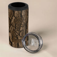 Kioranga Moriori New Zealand 4 in 1 Can Cooler Tumbler Kopi Rakau Carving Art