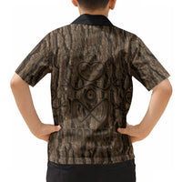 Kioranga Moriori New Zealand Hawaiian Shirt Kopi Rakau Carving Art