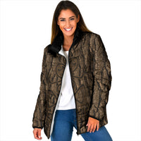 Kioranga Moriori New Zealand Padded Jacket Kopi Rakau Carving Art