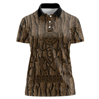 Kioranga Moriori New Zealand Women Polo Shirt Kopi Rakau Carving Art
