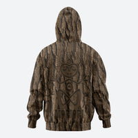 Kioranga Moriori New Zealand Zip Hoodie Kopi Rakau Carving Art