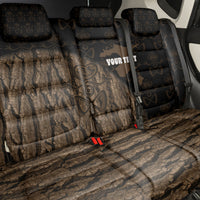 Moriori Kekoru New Zealand Personalised Back Car Seat Cover Kopi Rakau Carving Chatham Islands Map