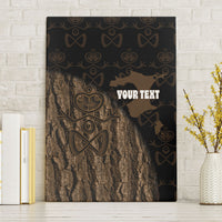 Moriori Kekoru New Zealand Personalised Canvas Wall Art Kopi Rakau Carving Chatham Islands Map