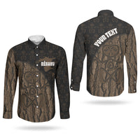 Moriori Kekoru New Zealand Personalised Couples Matching Off Shoulder Maxi Dress and Long Sleeve Button Shirt Kopi Rakau Carving Chatham Islands Map