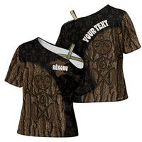 Moriori Kekoru New Zealand Personalised Cross Shoulder Shirt Kopi Rakau Carving Chatham Islands Map