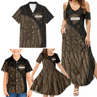Moriori Kekoru New Zealand Personalised Family Matching Summer Maxi Dress and Hawaiian Shirt Kopi Rakau Carving Chatham Islands Map