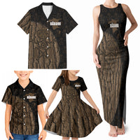 Moriori Kekoru New Zealand Personalised Family Matching Tank Maxi Dress and Hawaiian Shirt Kopi Rakau Carving Chatham Islands Map