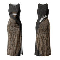 Moriori Kekoru New Zealand Personalised Family Matching Tank Maxi Dress and Hawaiian Shirt Kopi Rakau Carving Chatham Islands Map