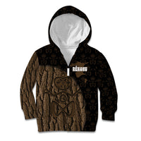 Moriori Kekoru New Zealand Personalised Kid Hoodie Kopi Rakau Carving Chatham Islands Map
