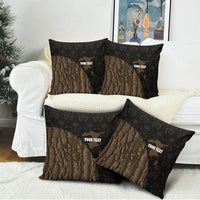 Moriori Kekoru New Zealand Personalised Pillow Cover Kopi Rakau Carving Chatham Islands Map