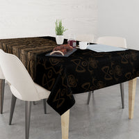 Moriori Kekoru New Zealand Personalised Tablecloth Kopi Rakau Carving Chatham Islands Map