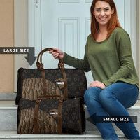 Moriori Kekoru New Zealand Personalised Travel Bag Kopi Rakau Carving Chatham Islands Map