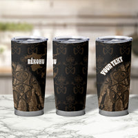 Moriori Kekoru New Zealand Personalised Tumbler Cup Kopi Rakau Carving Chatham Islands Map