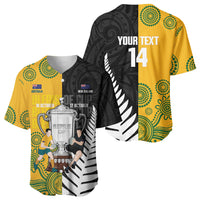 New Zealand Australia Rugby Bledisloe 2026 Custom Baseball Jersey Champion Trophy Maori Aboriginal Art