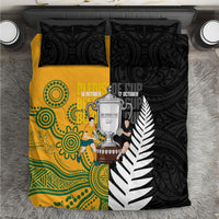 New Zealand Australia Rugby Bledisloe 2026 Bedding Set Champion Trophy Maori Aboriginal Art