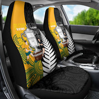 New Zealand Australia Rugby Bledisloe 2026 Car Seat Cover Champion Trophy Maori Aboriginal Art