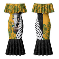 New Zealand Australia Rugby Bledisloe 2026 Custom Couples Matching Mermaid Dress and Hawaiian Shirt Champion Trophy Maori Aboriginal Art