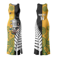 New Zealand Australia Rugby Bledisloe 2026 Custom Family Matching Tank Maxi Dress and Hawaiian Shirt Champion Trophy Maori Aboriginal Art