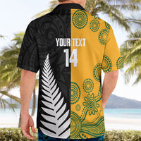 New Zealand Australia Rugby Bledisloe 2026 Custom Hawaiian Shirt Champion Trophy Maori Aboriginal Art